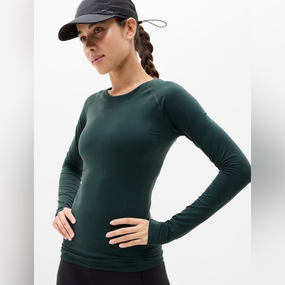 NWT Athleta Momentum Seamless Pine Top Size XS (#530524)